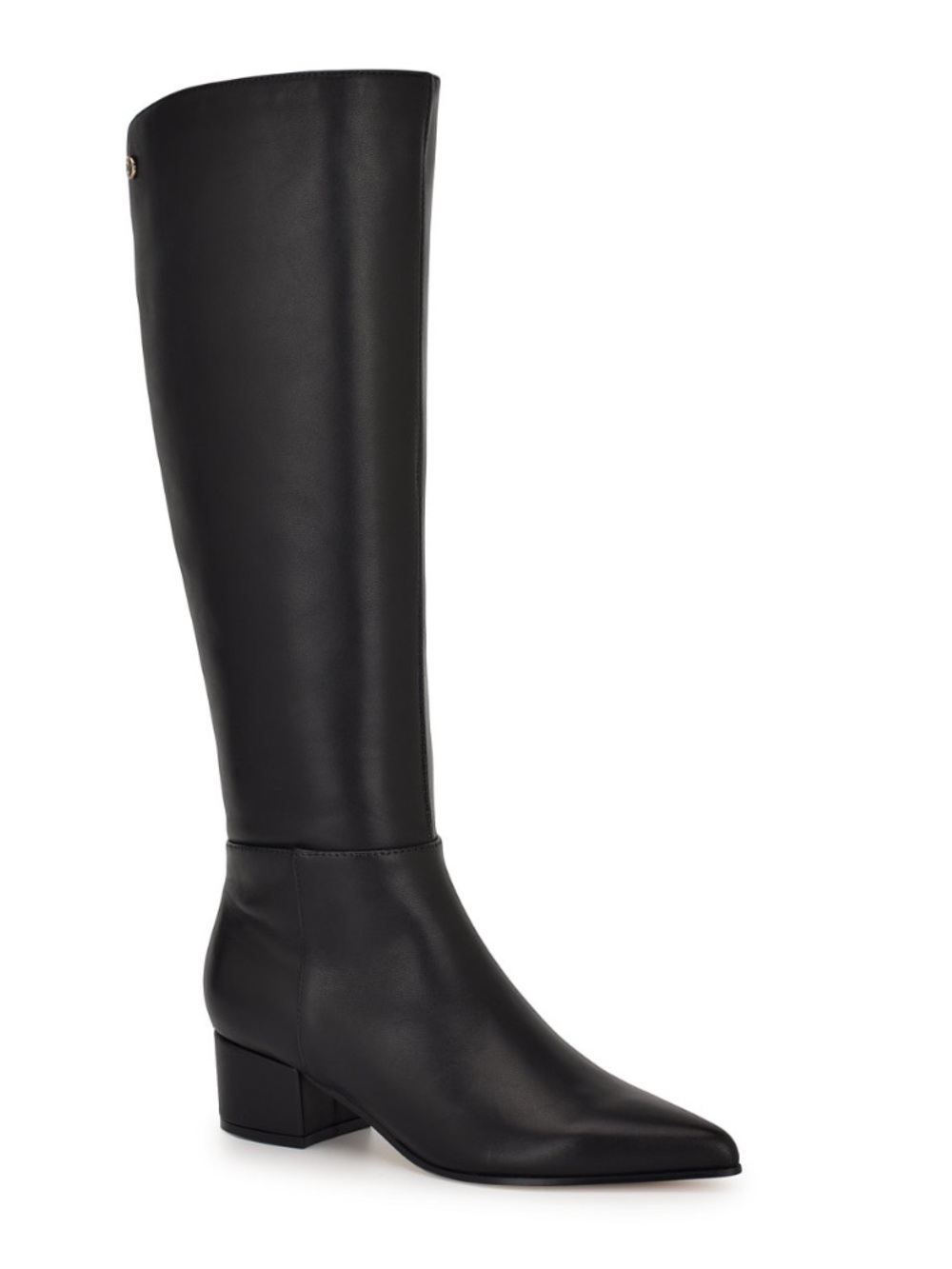 Nine West Women's Morgin Tall Pointy Toe Block Heel Boots- Size 9M